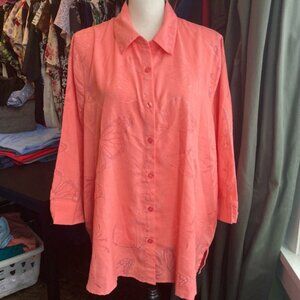 Women's Tradition Blouse, L, Coral
